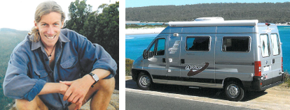 Image of Missing Person Craig McGee and his van. 